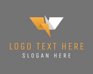 Energy - Abstract Origami Bolt logo design