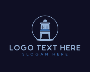 Home Staging - Armchair Lamp Furniture logo design