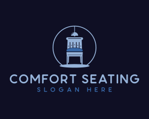 Armchair Lamp Furniture logo design