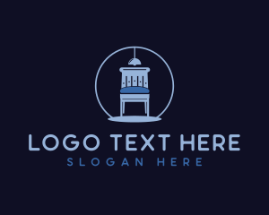 Decorator - Armchair Lamp Furniture logo design