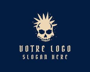 Grunge Punk Skull  Logo