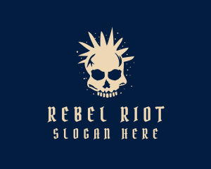 Punk - Grunge Punk Skull logo design