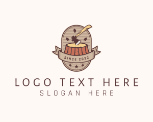 Banner - Lumber Logging Stump logo design