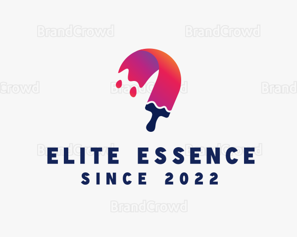 Gradient Paint Brush Logo