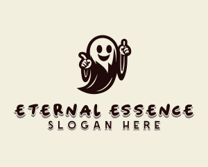 Creepy Halloween Ghost logo design