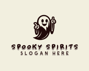 Halloween - Creepy Halloween Ghost logo design