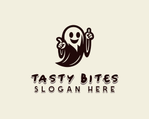 Spooky - Creepy Halloween Ghost logo design