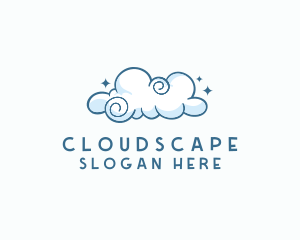 Cute Quirky Cloud logo design