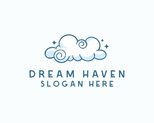 Cute Quirky Cloud logo design