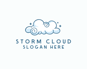 Cute Quirky Cloud logo design