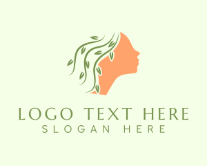 Vegetarian - Woman Organic Beauty logo design