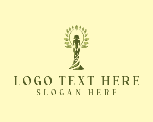 Natural - Woman Tree Nature logo design