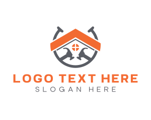Roofing - Home Construction Hammer logo design