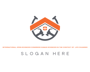 Roof - Home Construction Hammer logo design