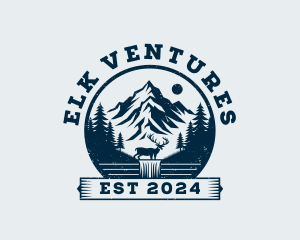 Mountain Camp Adventure logo design