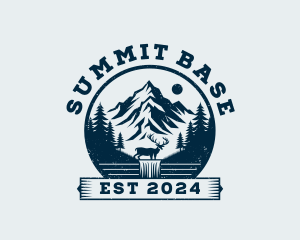 Mountain Camp Adventure logo design