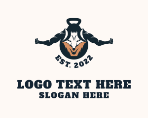Bodybuilder - Fox Fitness Bodybuilder logo design