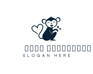 Wild - Heart Monkey Wildlife Zoo logo design