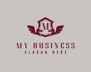 Pegasus Shield Business logo design
