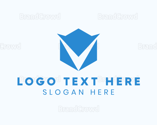 Marketing Tech Letter V Logo