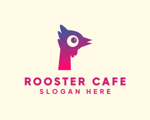 Rooster - Letter P Rooster logo design