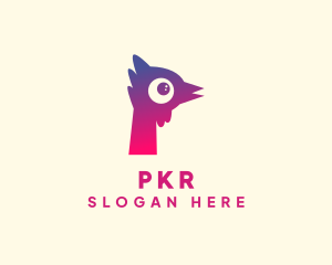 Letter P Rooster  logo design