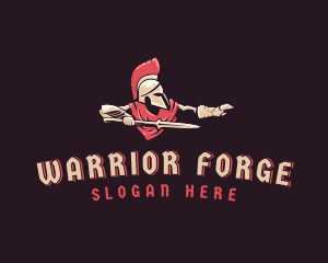 Spartan Warrior Soldier logo design