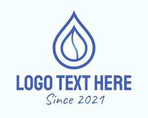 Clean - Blue Gradient Drop logo design