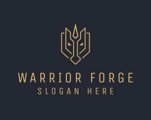 Warrior Gladiator Helmet logo design