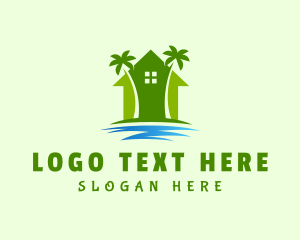 Coast - Palm Tree House logo design