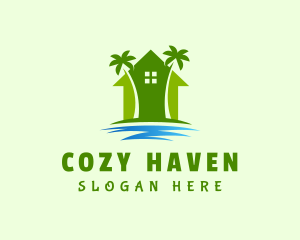 Lodging - Palm Tree House logo design