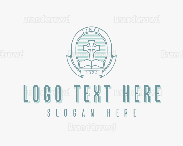 Biblical Religious Cross Logo