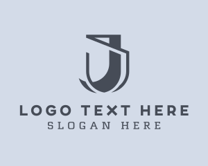 Defence - Secure Protection Shield Letter J logo design