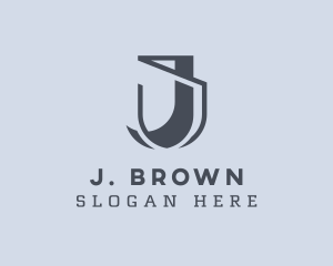 Secure Protection Shield Letter J logo design