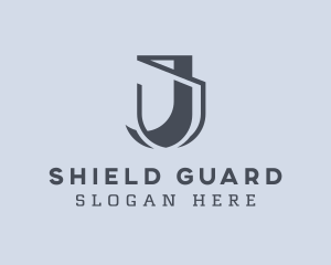 Defence - Secure Protection Shield Letter J logo design