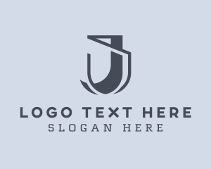 Surveillance - Secure Protection Shield Letter J logo design