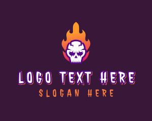 Tattoo - Fire Skull Avatar logo design