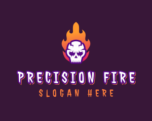 Fire Skull Avatar logo design