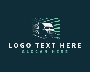 Distribution - Delivery Truck Cargo logo design