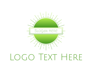 Green Sun - Minimalist Simple Sun logo design