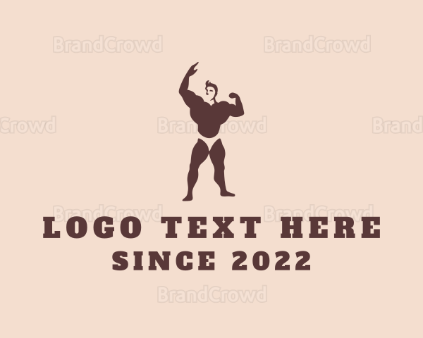 Strong Muscular Man Logo