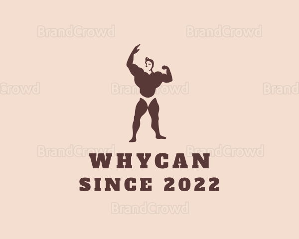 Strong Muscular Man Logo