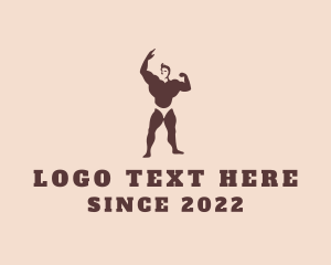 Muscle - Strong Muscular Man logo design