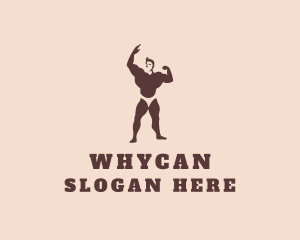 Strong Muscular Man  Logo