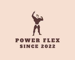 Muscular - Strong Muscular Man logo design