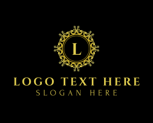 Hotel - Luxe Crest Ornament logo design