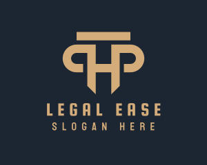 Judiciary - Legal Column Pillar logo design