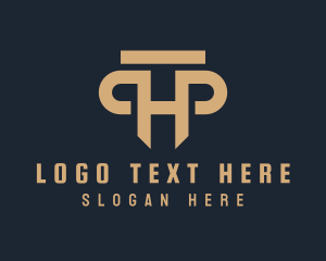 University - Legal Column Pillar logo design