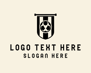Soccer Ball Flag Logo