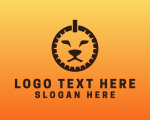 Power Button Lion logo design